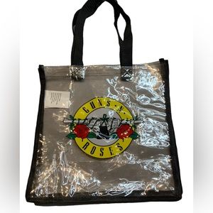 Clear Guns N’ Roses PVC concert tote bag